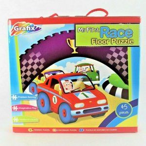 My First Race Floor Puzzle 45 Piece Jigsaw Puzzle by Grafix EUC COMPLETE